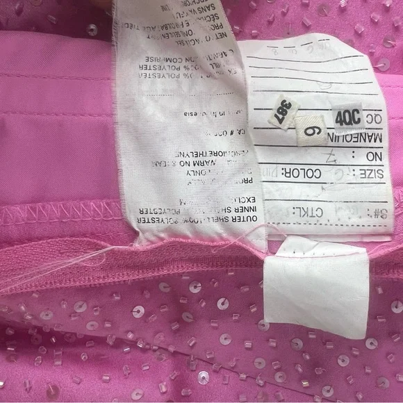 The bridal centre couture corset Pink sparkly Sequin Strapless Top - Picture 8 of 10